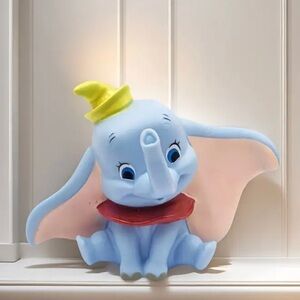Dumbo Blue Elephant Toy with Yellow Hat